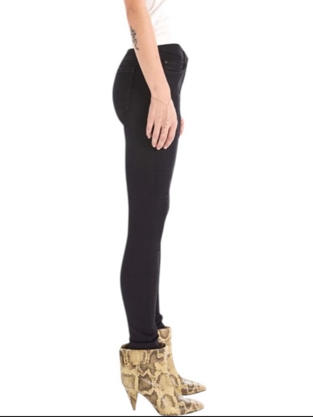 MOTHER THE LOOKER NOT GUILTY BLACK STRETCH JEANS PANTS 24